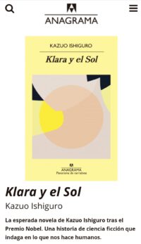 Klara y el sol se vende como cf